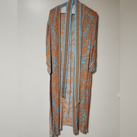 Alice +Olivia Forever Yours Sienna Domino maxi kimono size xs/s - Picture 2 of 14